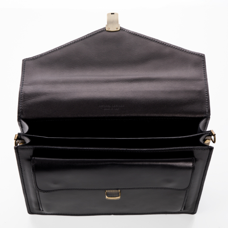 Valódi bőr aktatáska 2 részes sötétbarna színben*