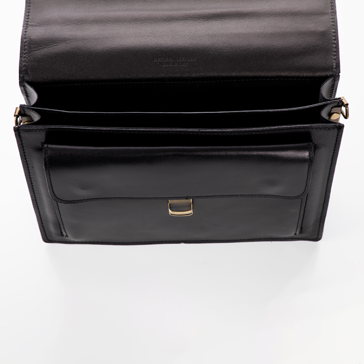 Valódi bőr aktatáska 2 részes piros színben