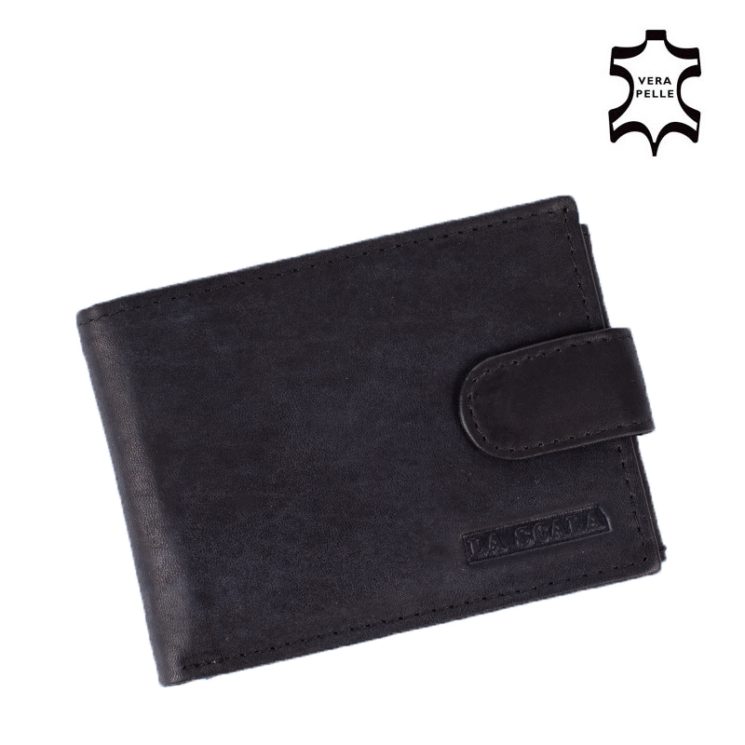 La Scala valódi bőr férfi pénztárca ADC-01-black