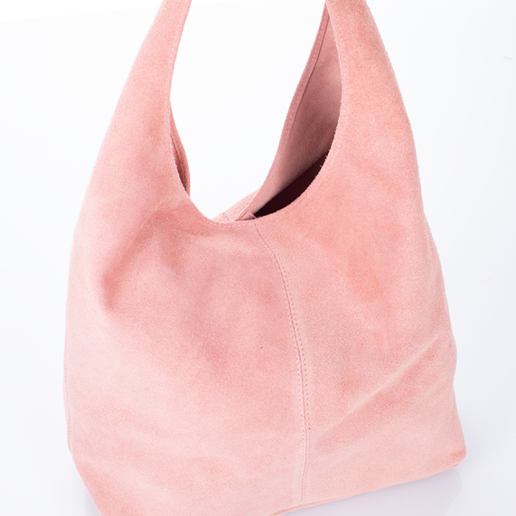 Valódi velúrbőr női táska őzbarna színben