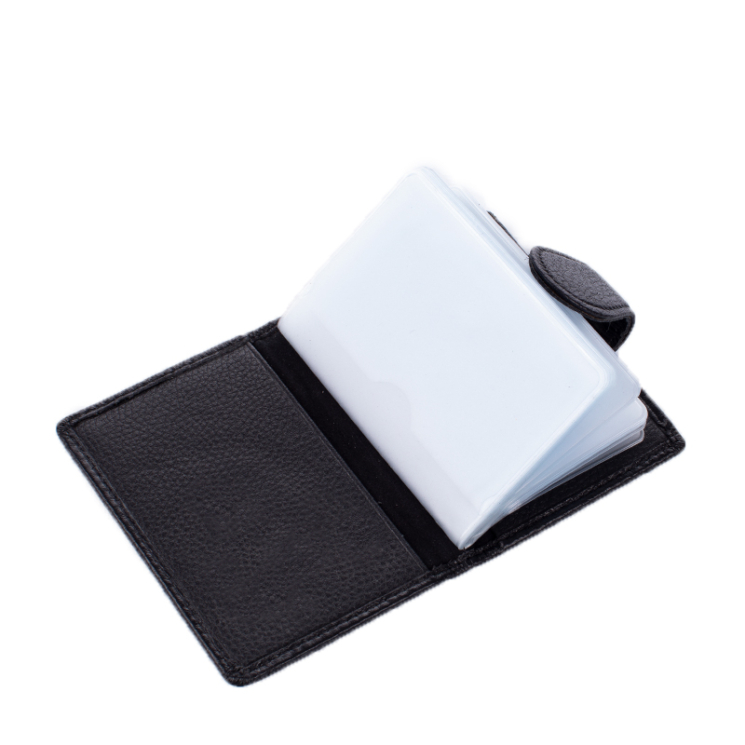 Valódi bőr kártyatartó fekete színben