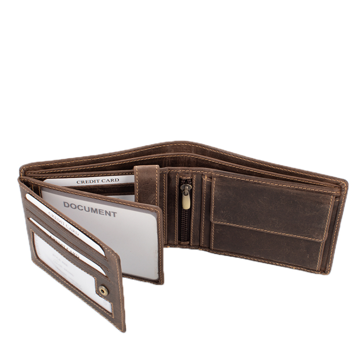 GIULIO valódi bivalybőr autós férfi pénztárca díszdobozban RFID rendszerrel 