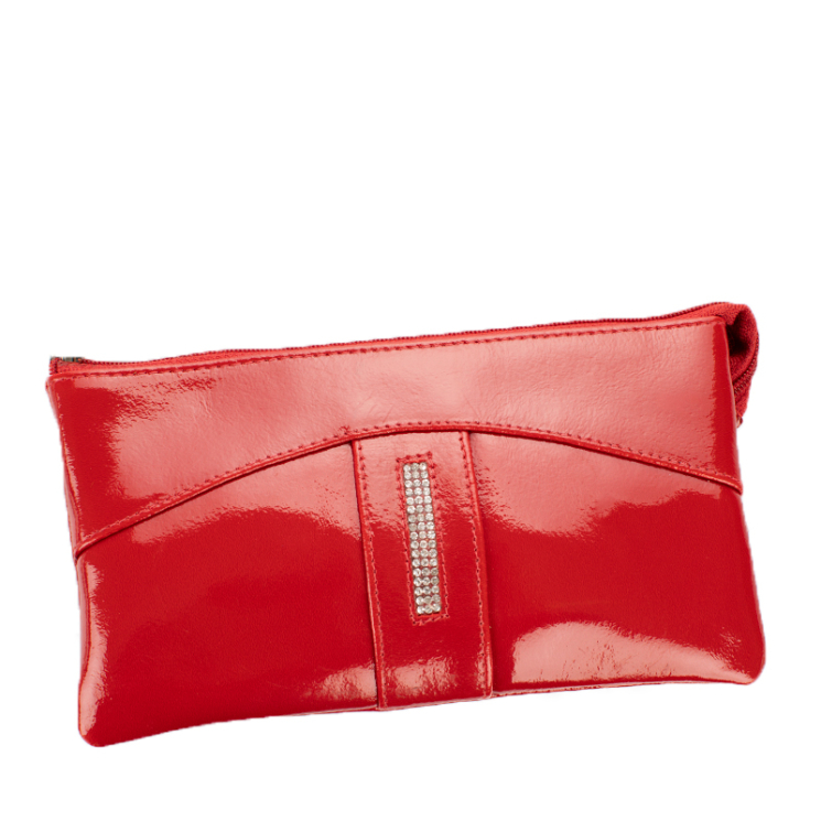 Fairy Crystal köves valódi lakkbőr női pénztárca NP 130 Red RFID védelemmel