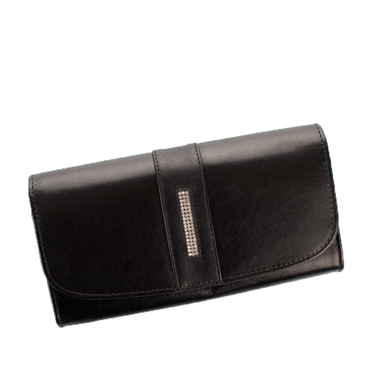 Fairy Crystal valódi bőr női pénztárca NP 789 Black RFID védelemmel