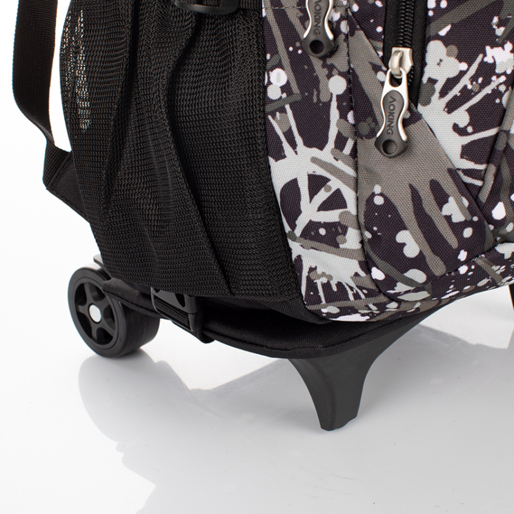 Gurulós iskolatáska szürke színben