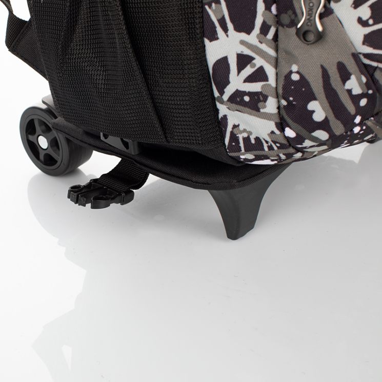 Gurulós iskolatáska szürke színben