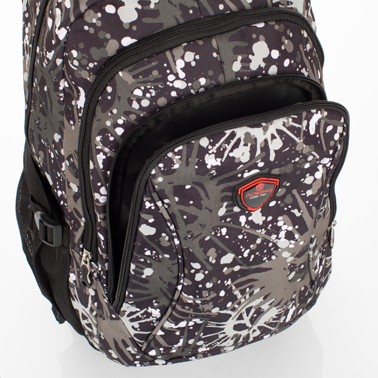 Gurulós iskolatáska szürke színben