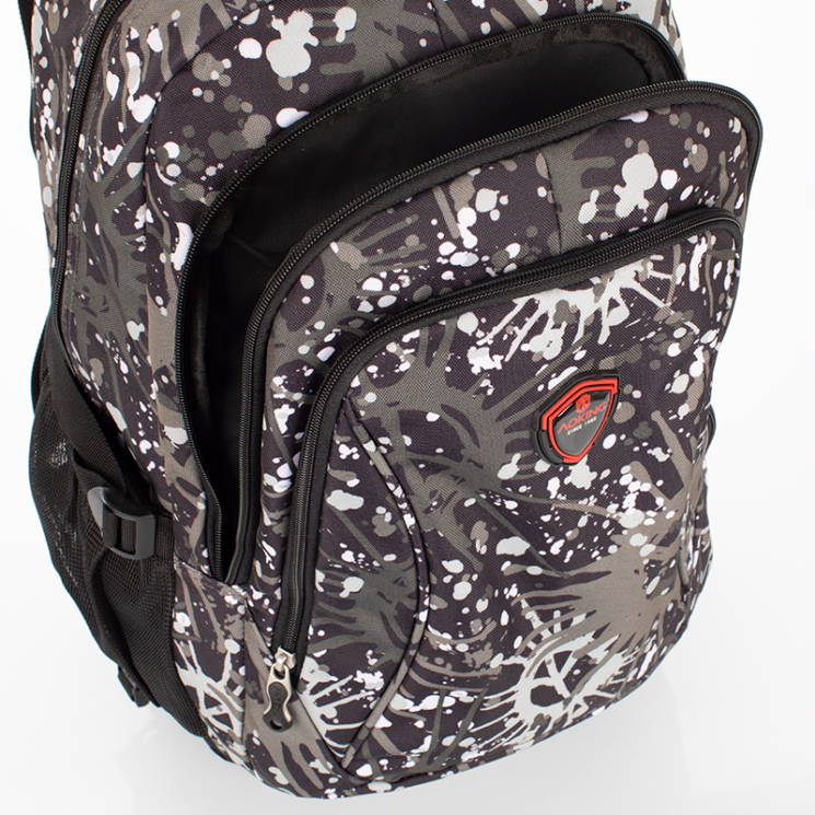 Gurulós iskolatáska szürke színben