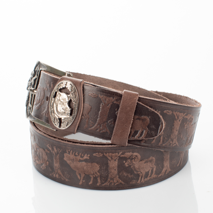 Vadász öv vadász mintával barna színben 135 cm-től 90cm-ig