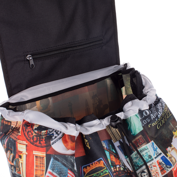 Amica Moda gurulós bevásárlókocsi New York mintával