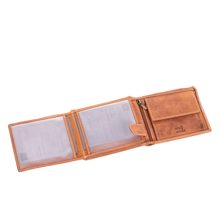 Bivalybőr vadász pénztárca díszdobozban szarvas mintával RFID rendszerrel