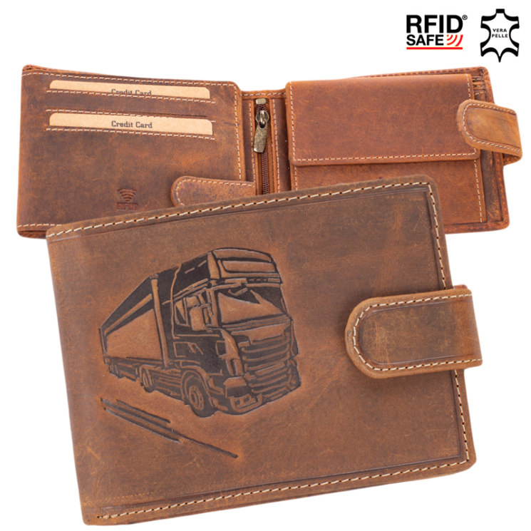 Giulio Kamionos pénztárca bőr díszdobozban RFID rendszerrel