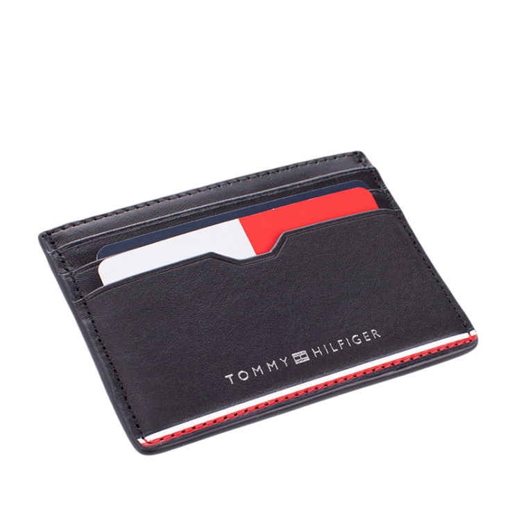 Tommy Hilfiger valódi bőr kártyatartó fekete színben RFID védelemmel