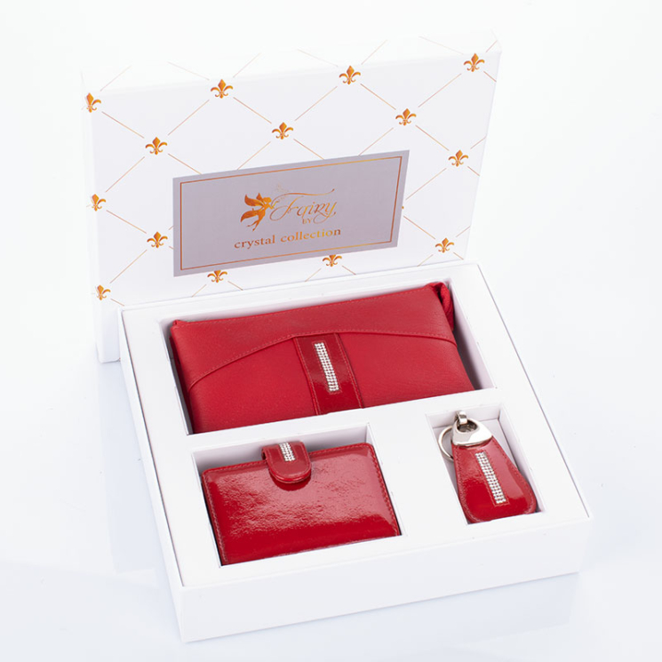 Fairy Crystal köves pénztárca kártyatartó kulcstartó ajándékcsomag