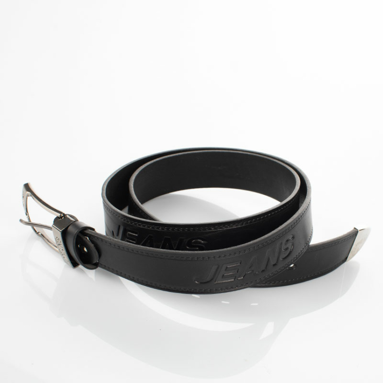 JEANS Valódi bőr férfi öv 130 cm