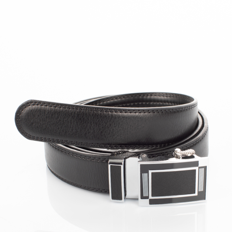 Ramsey London Férfi bőr öv fekete színben RL42 Black 130cm