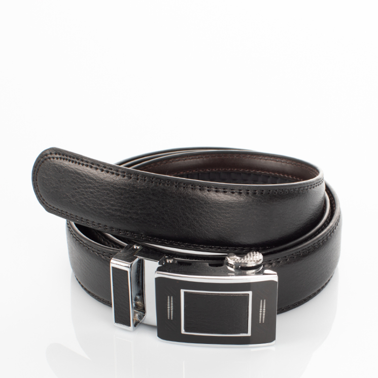 Ramsey London automata Férfi bőr öv fekete színben RL101 Black 120cm
