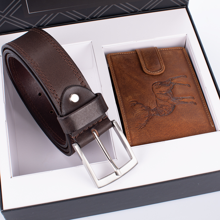 GIULIO vadász pénztárca és öv ajándékcsomag