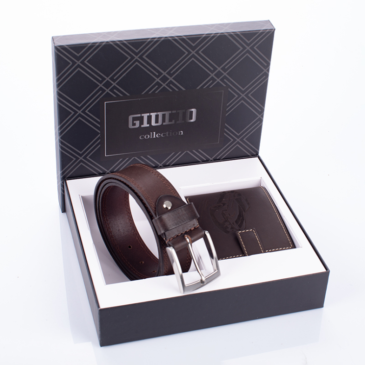 GIULIO autós pénztárca és öv ajándékcsomag