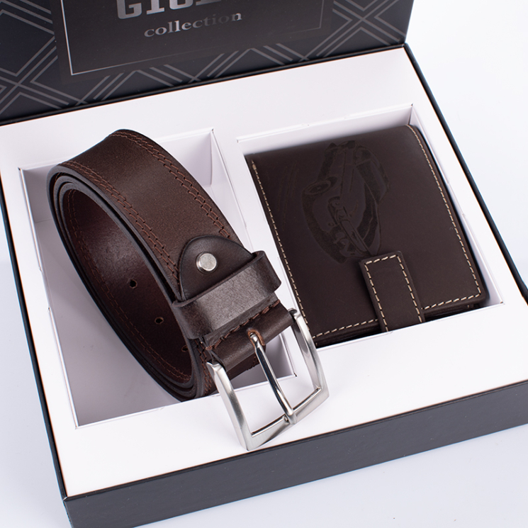 GIULIO autós pénztárca és öv ajándékcsomag