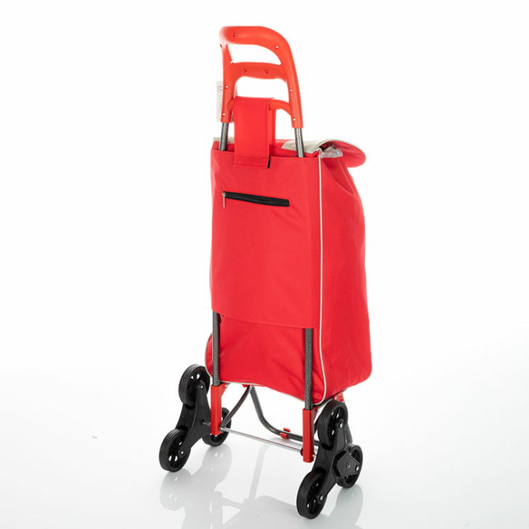 Euroline gurulós lépcsőjáró bevásárlókocsi Piros színben