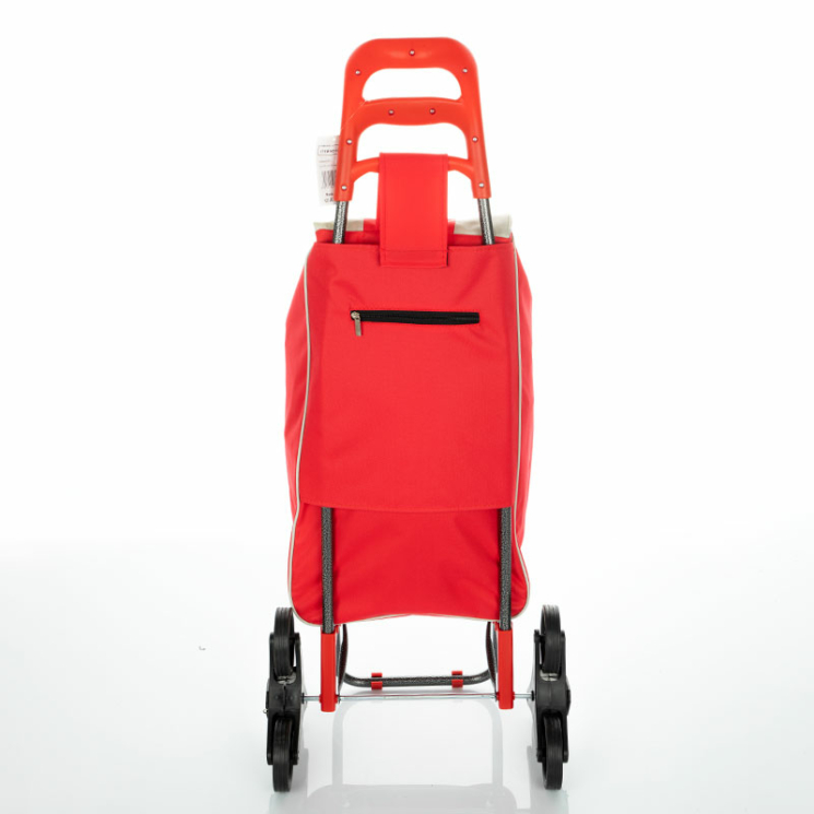 Euroline gurulós lépcsőjáró bevásárlókocsi Piros színben