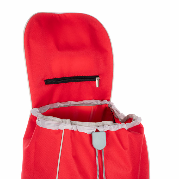 Euroline gurulós lépcsőjáró bevásárlókocsi Piros színben