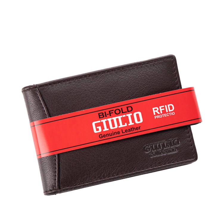 GIULIO COLLECTION valódi bőr kártyatartó RFID rendszerrel