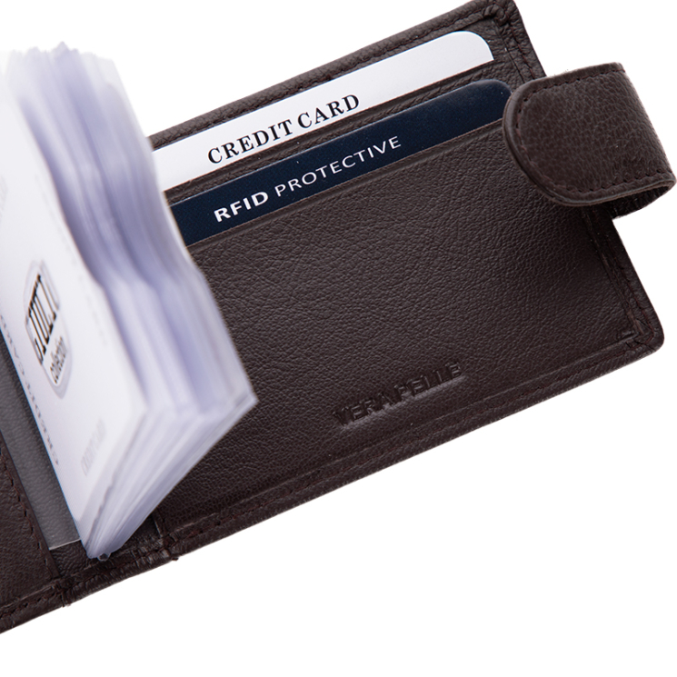 GIULIO COLLECTION valódi bőr kártyatartó RFID rendszerrel