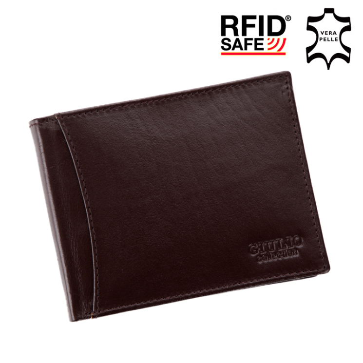 GIULIO valódi bőr férfi pénztárca  RFID rendszerrel ( 8 kártyatartó )