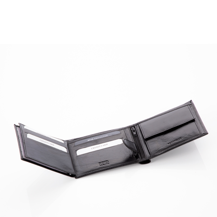 Bőr férfi pénztárca Motoros mintával RFID rendszerrel Díszdobozban ( 8 kártyatartó )