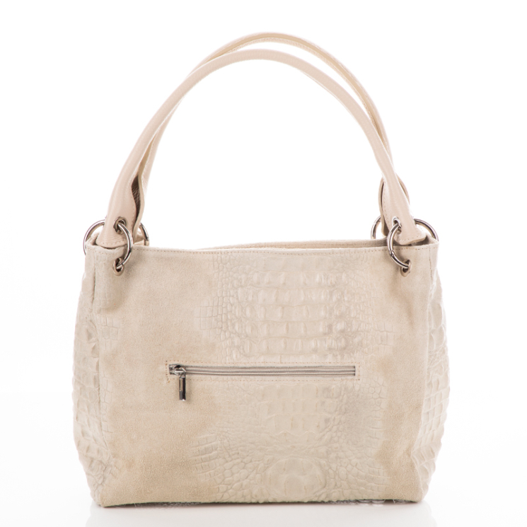 Valódi bőr női táska 6814 2 Beige
