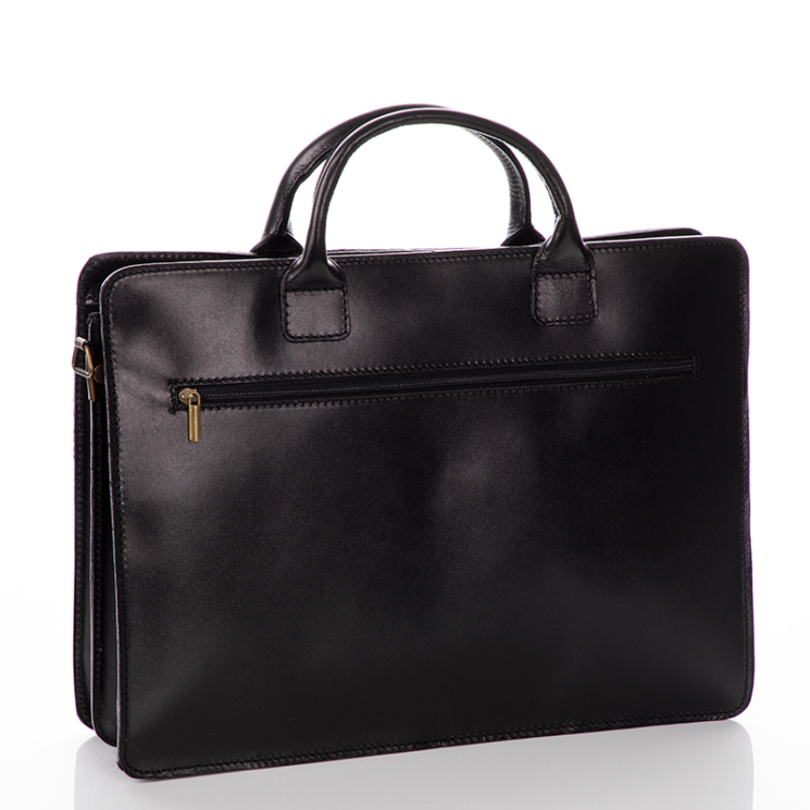Florence 2 Valódi bőr aktatáska fekete színben