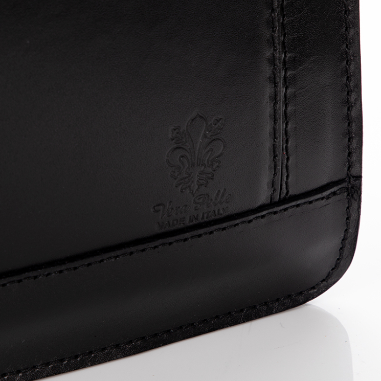 Florence 2 Valódi bőr aktatáska fekete színben