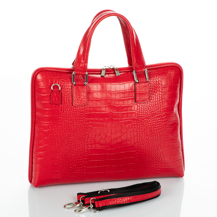 Laptoptartós Valódi bőr üzleti táska fekete színben*