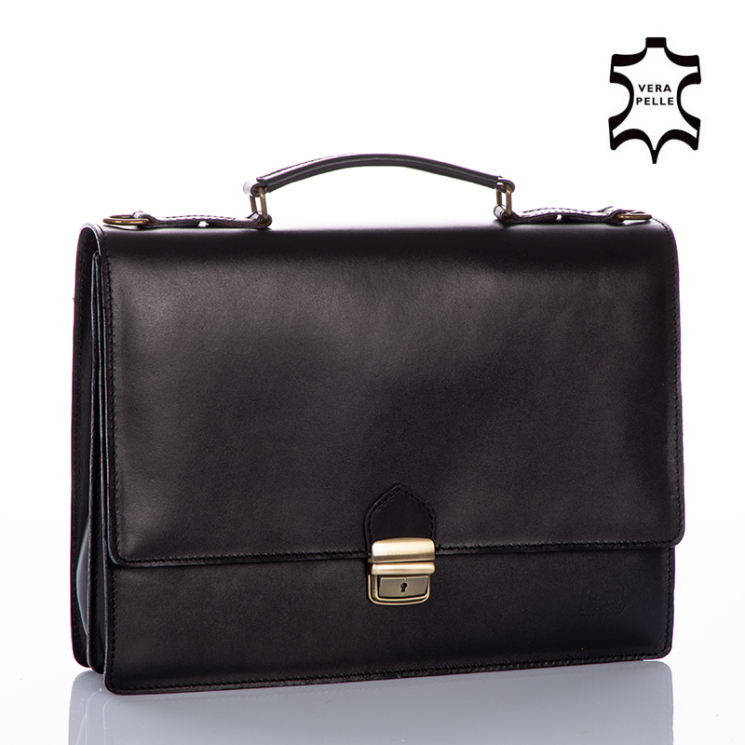 Tolltartós valódi bőr aktatáska 2 részes