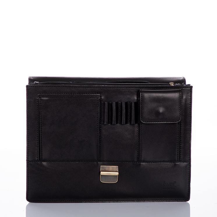 Tolltartós valódi bőr aktatáska 2 részes