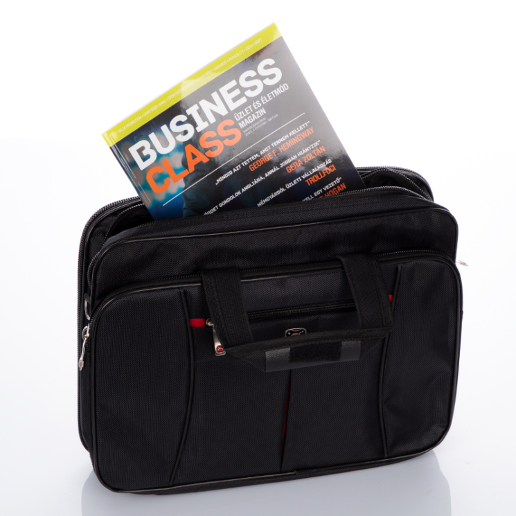 Fekete üzleti táska laptoptartóval 0146