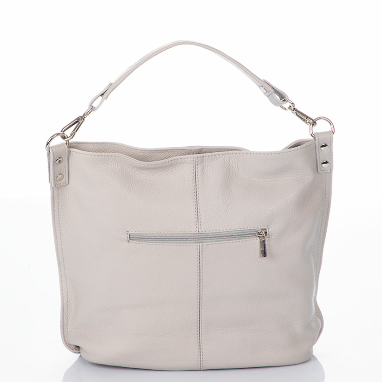 Valódi bőr női táska szürke színben