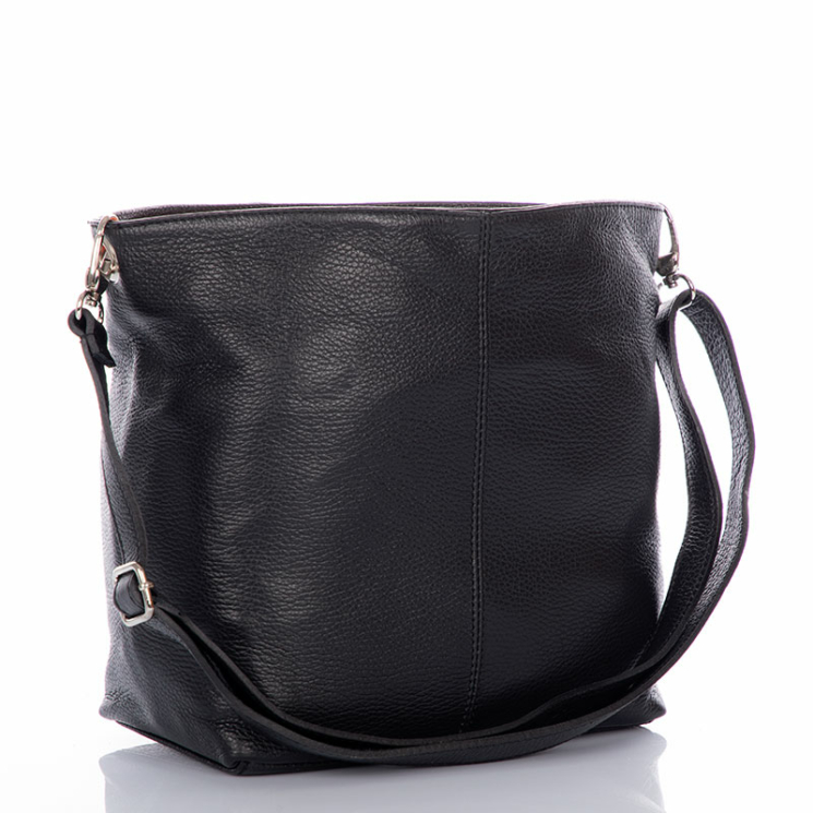 Valódi bőr női táska fekete színben