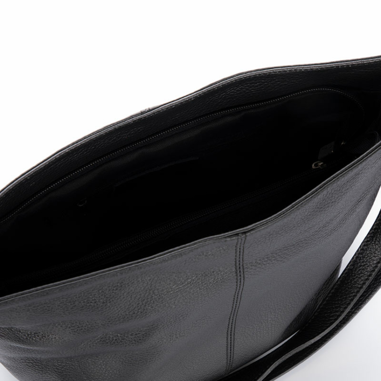 Valódi bőr női táska fekete színben