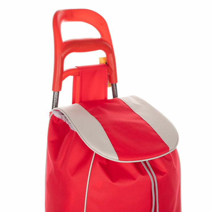 Euroline gurulós lépcsőjáró bevásárlókocsi Piros színben