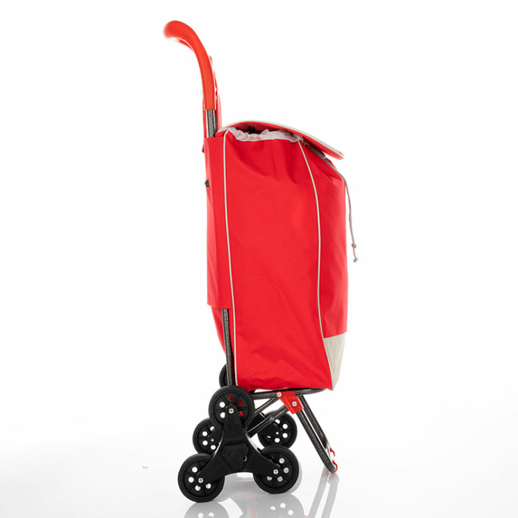 Euroline gurulós lépcsőjáró bevásárlókocsi Piros színben