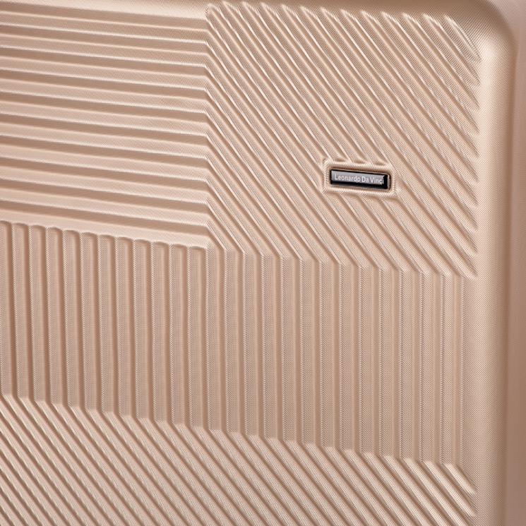 LEONARDO DA VINCI Óriás bőrönd XXXL méret coffee színben