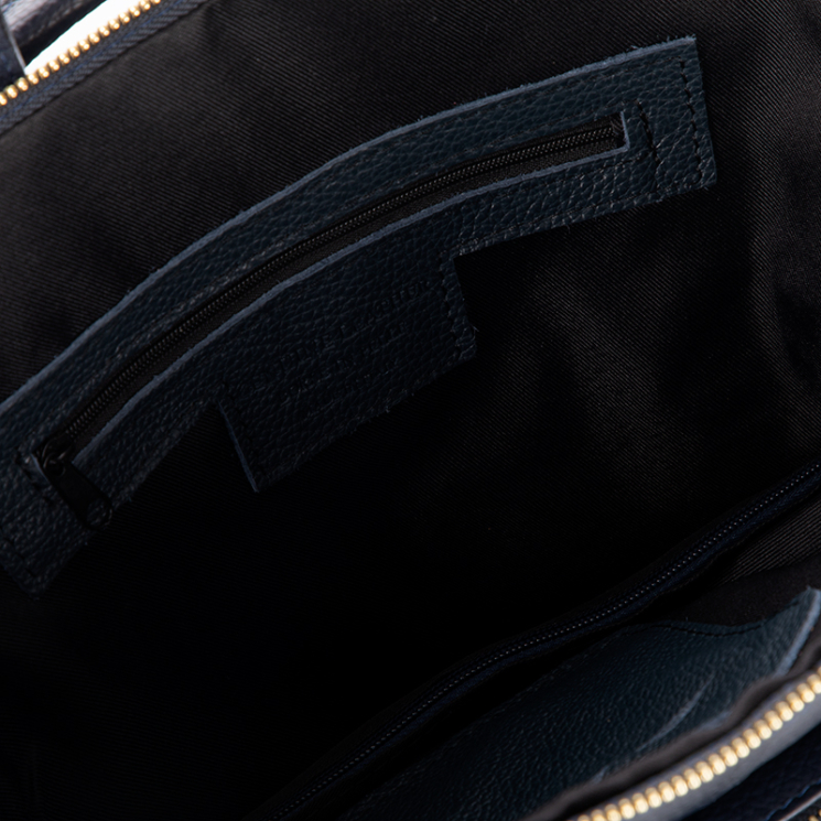 Valódi bőr női hátizsák 3 funkciós sötétkék színben