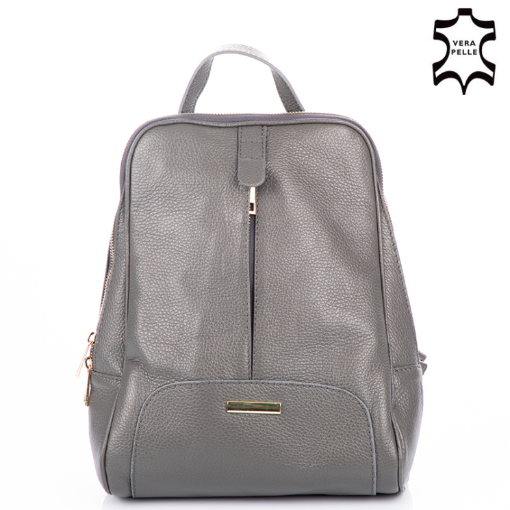 Valódi bőr női hátizsák szürke színben NT 321 Grey