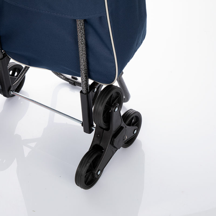 Euroline gurulós lépcsőjáró bevásárlókocsi Sötétkék színben