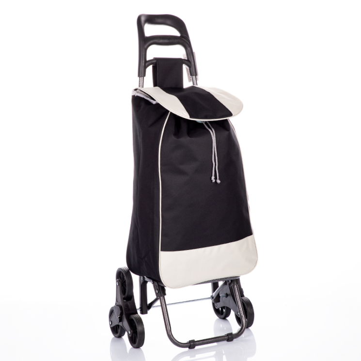 Euroline gurulós lépcsőjáró bevásárlókocsi Fekete színben