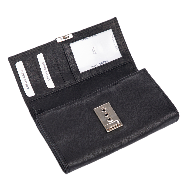 Pincér pénztárca és tartó fekete színben