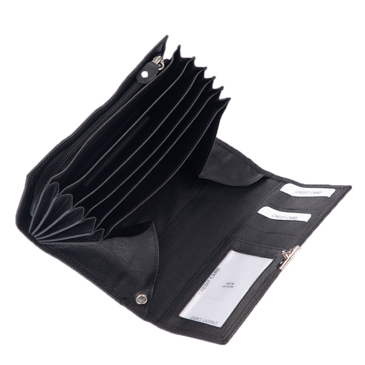 Pincér pénztárca és tartó fekete színben